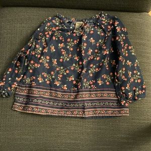 Toddler Woven Top in Floral